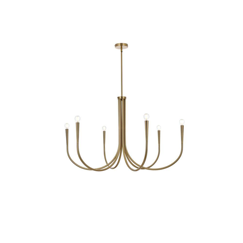 Alt View 4. Living District - Layne 42 inch chandelier in Gold - Gold.