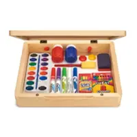 Cra-Z-Art - 5-in-1 Portable Wooden Tabletop Art Easel w/ Chalkboard&  Dry Erase Board - Front_Zoom