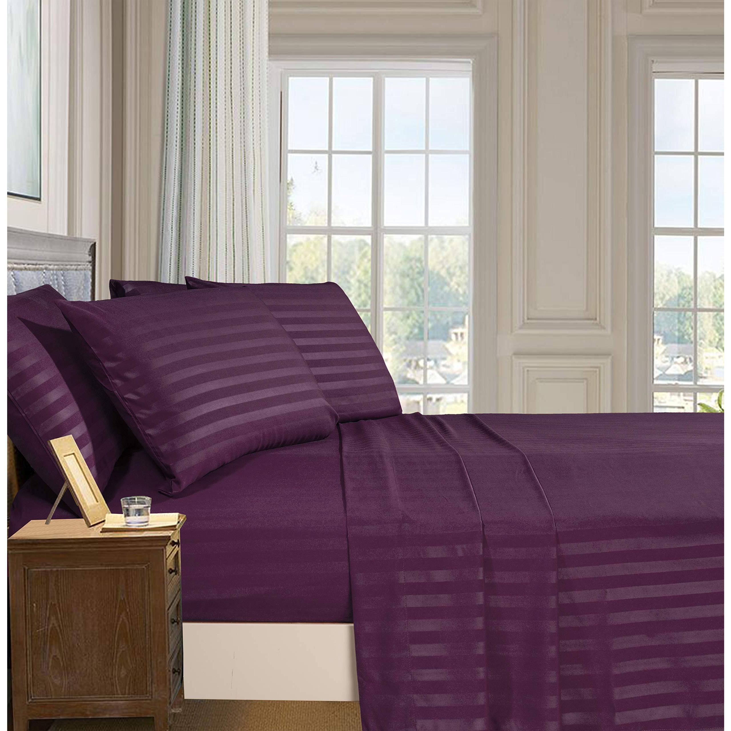 Left. Fabibe - Bedding Set King Size - Purple Color with Hotel Quality - Paradise Teal-King.