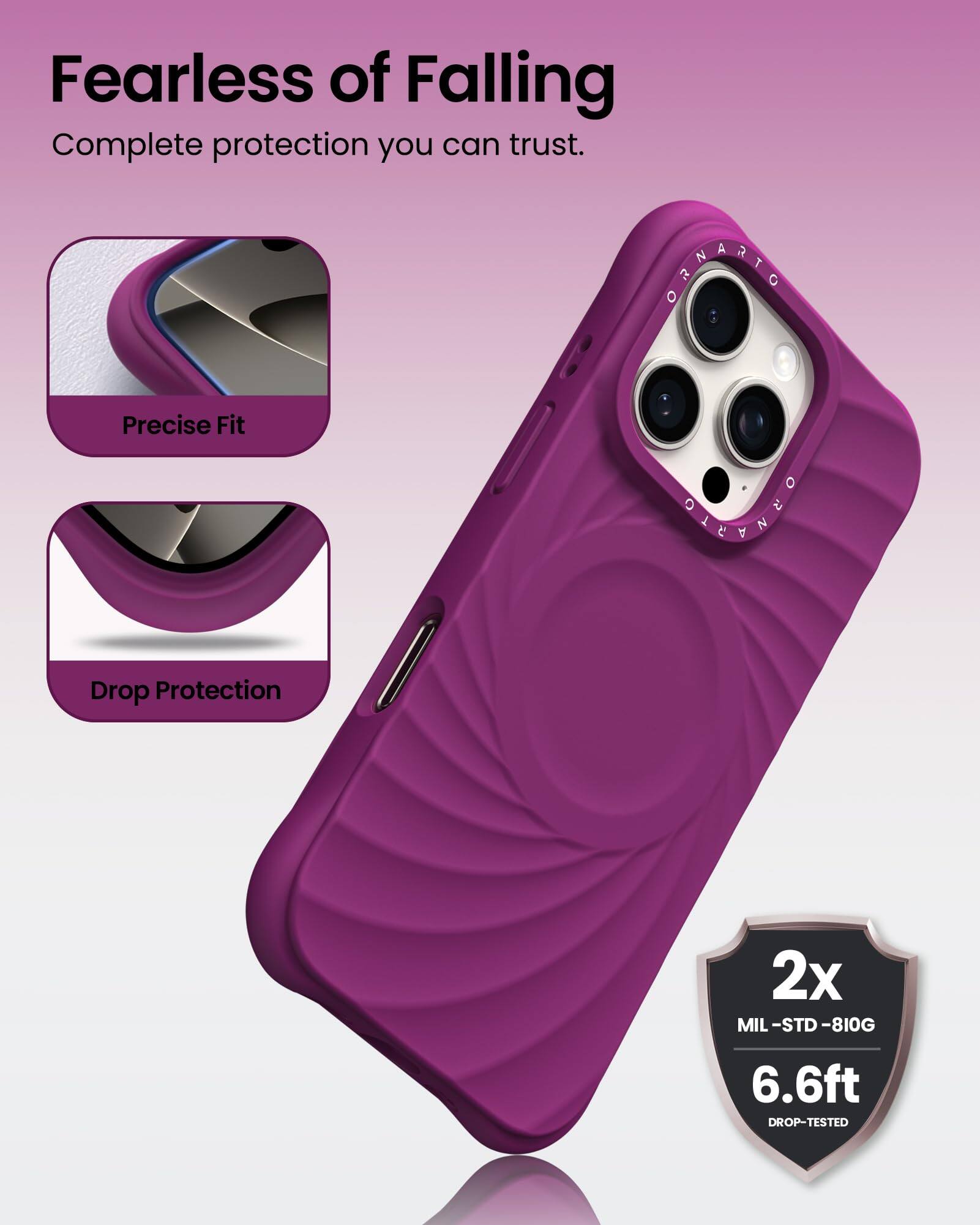 Fearless of Falling Complete protection you can trust. Precise Fit Drop Protection 2x MIL-STD-810G 6.6ft DROP-TESTED