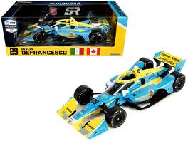 Greenlight - Dallara IndyCar #29 Devlin DeFrancesco WOOOOO Energy Andretti Steinbrenner Road Course NTT IndyCar Series 2023 1/18 - Blue And Yellow