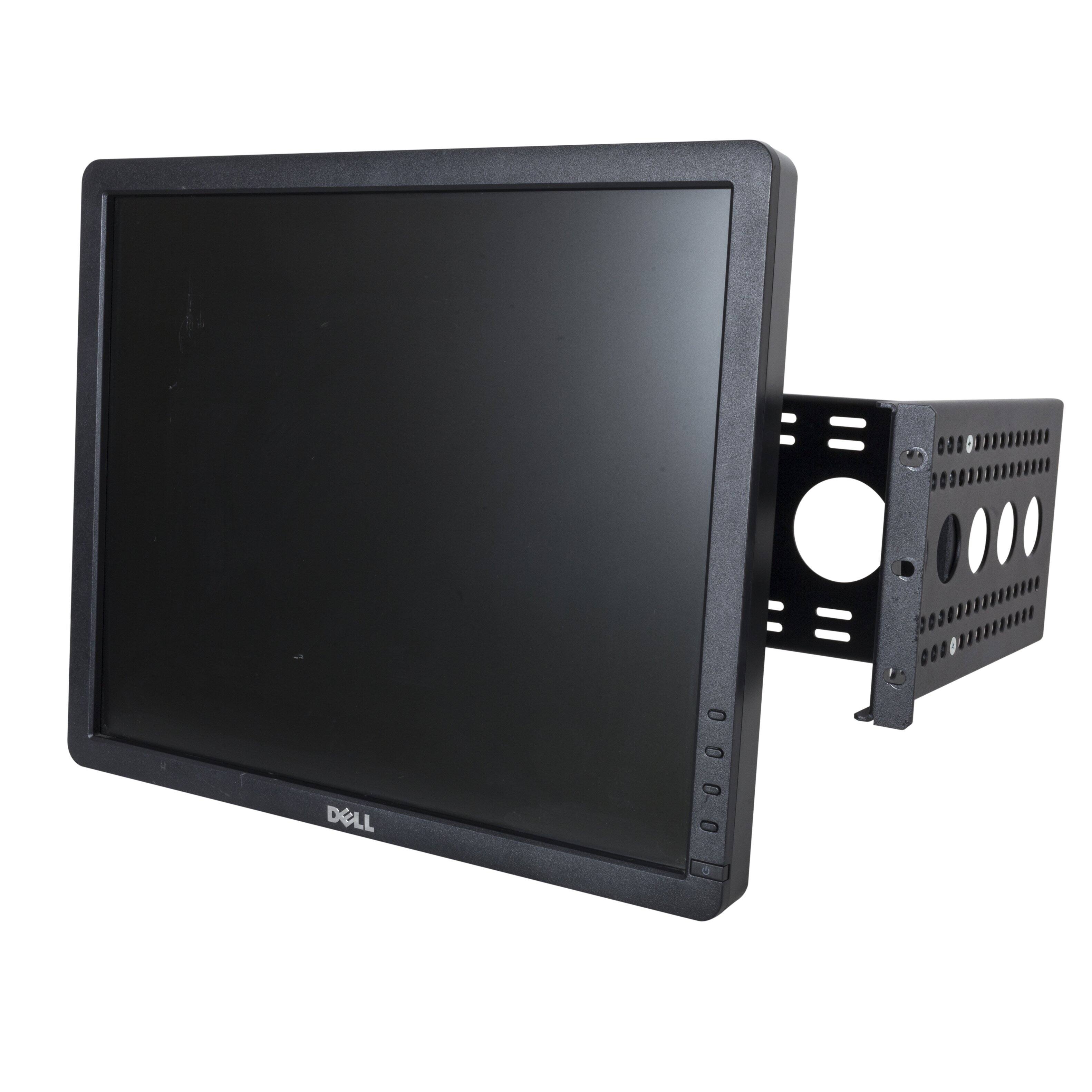 Front. RackSolutions - RackSolutions 3U Adjustable Monitor Rackmount with Pan & Tilt - Universal Pivot Mount for Server Racks, VESA Compatible - Black.