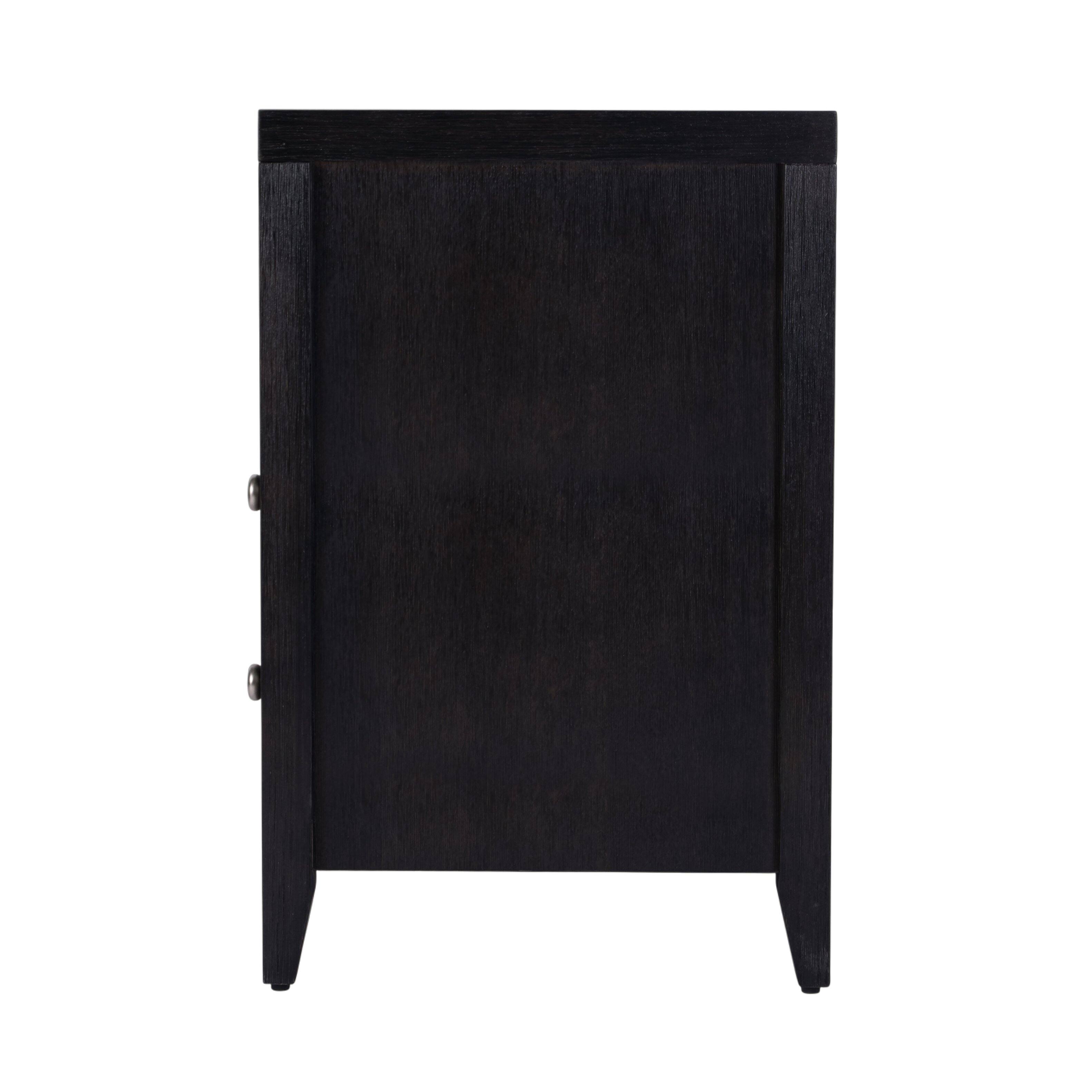 Alt View 3. Butler Specialty - Dana 28 in. W Rectangular Wood 2 Drawer Nightstand with Top Shelf - Coffee.