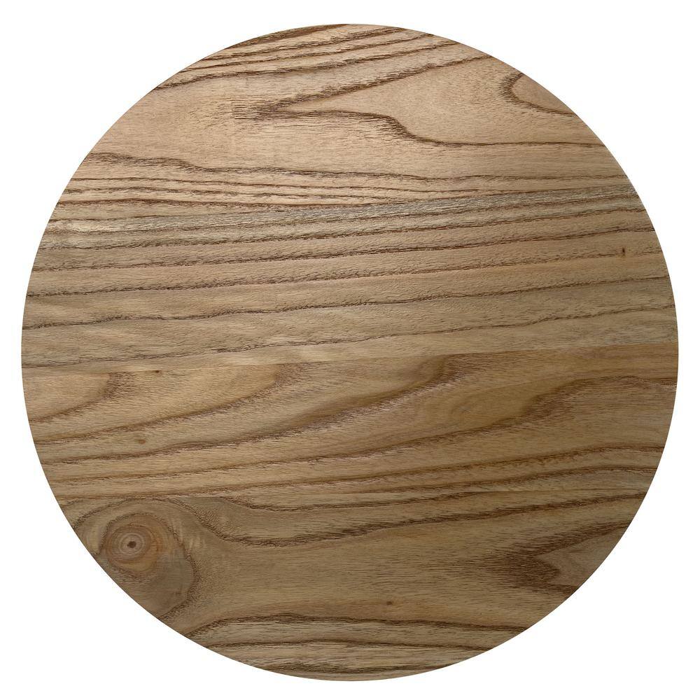 Left. AmeriHome - Round Adjustable Height Bar Stools with Wood Seat â€“ Natural Stain - Natural, Grey.
