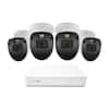 Front. Swann - AdvancedX 5MP Series / 8ch White NVR / 1TB / 4x ADVX5MPB 5MP Spotlight Bullet IP Cameras - White.