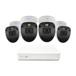 Swann - AdvancedX 5MP Series / 8ch NVR / 1TB / 4x ADVX5MPB 5MP Spotlight Bullet IP Cameras - White