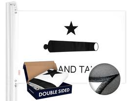 G128 - Come and Take It Cannon Flag, 4 x 6 ft Double-Sided Embroidered Polyester - White and Black