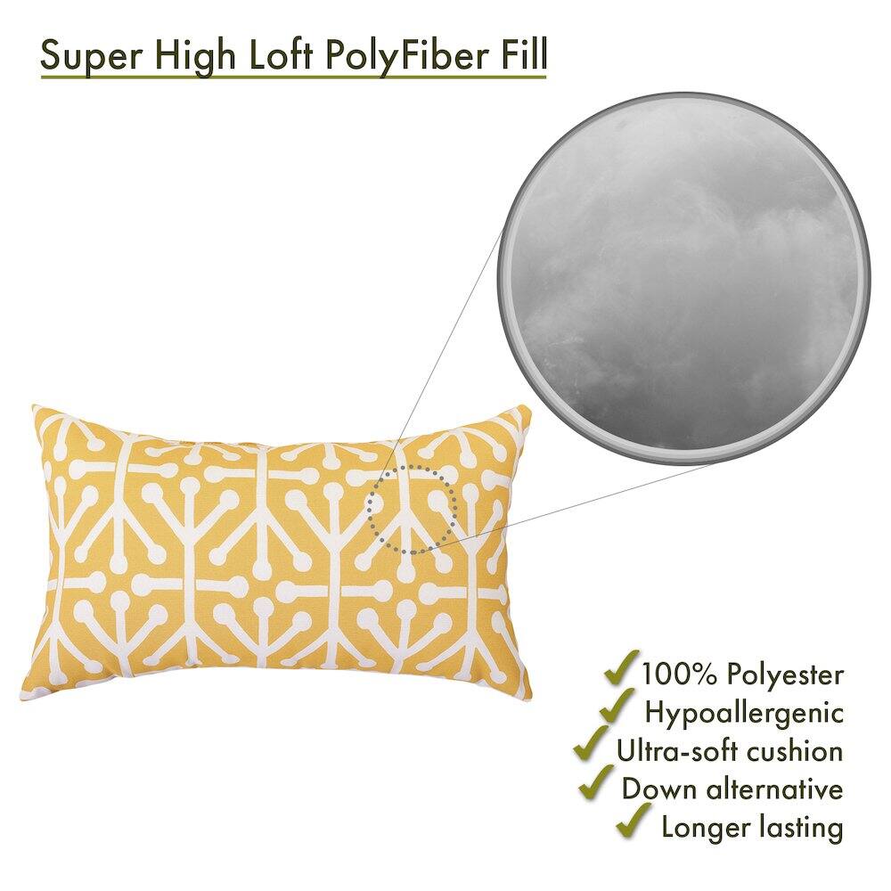 Super High Loft PolyFiber Fill

- 100% Polyester
- Hypoallergenic
- Ultra-soft cushion
- Down alternative
- Longer lasting