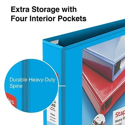 Extra Storage with Four Interior Pockets

Durable Heavy-Duty Spine

Heavy-Duty Spine

80 Sheet Capacity

View Stapler

Heavy-Duty