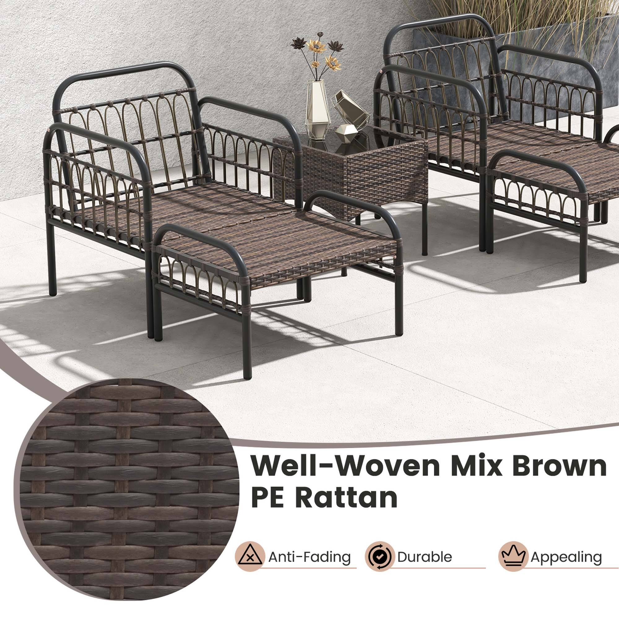 Well-Woven Mix Brown PE Rattan

Anti-Fading  
Durable  
Appealing