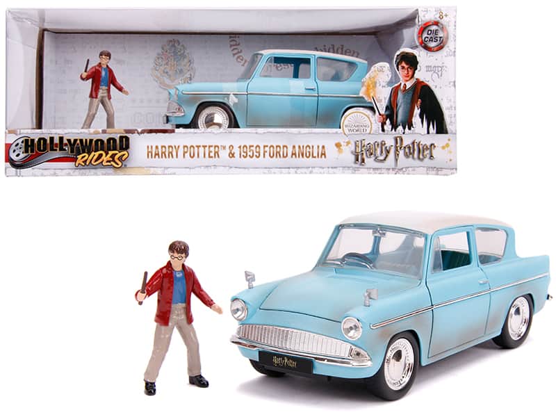 【新品未開封】ハリー・ポッター　1959 Ford Anglia 1/24サイズ 1959 Ford Anglia (Weathered) with Harry Potter Diecast Figurine 1