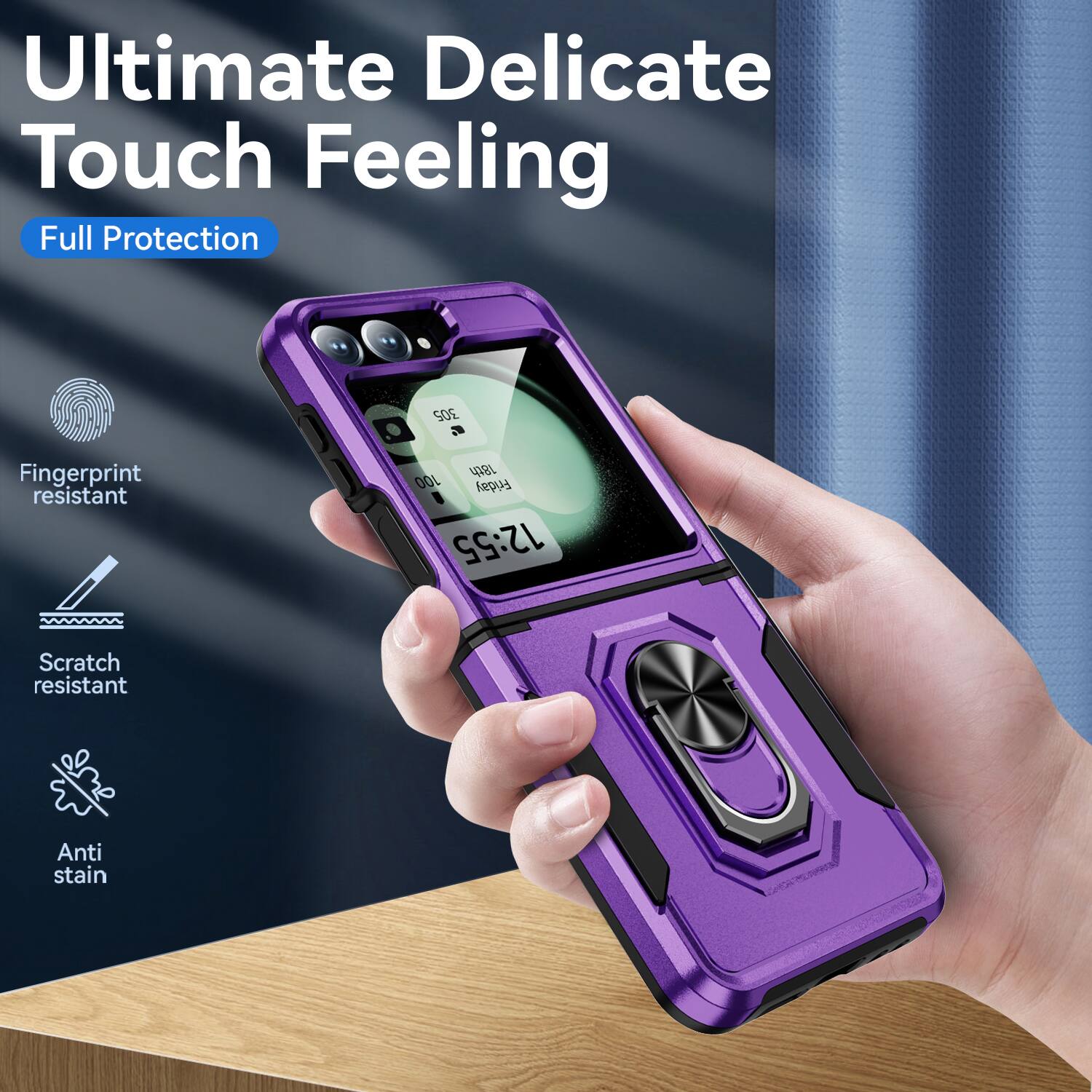 Ultimate Delicate Touch Feeling  
Full Protection  
Fingerprint resistant  
Scratch resistant  
Anti stain