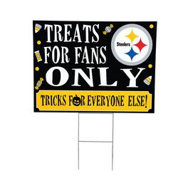 Evergreen Enterprises - Pittsburgh Steelers 18" x 24" Halloween Treats Outdoor Yard Sign - Multicolor