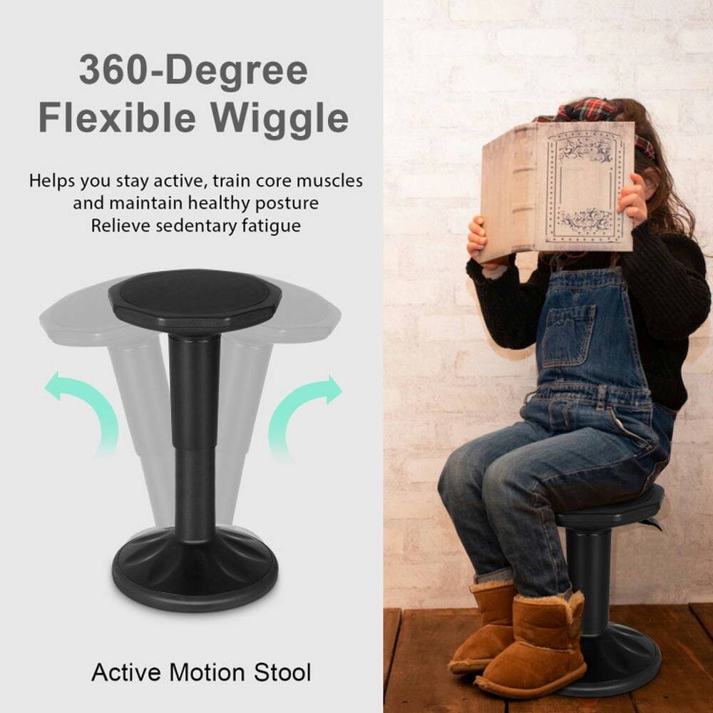 360-Degree Flexible Wiggle  
Helps you stay active, train core muscles and maintain healthy posture  
Relieve sedentary fatigue  

Active Motion Stool