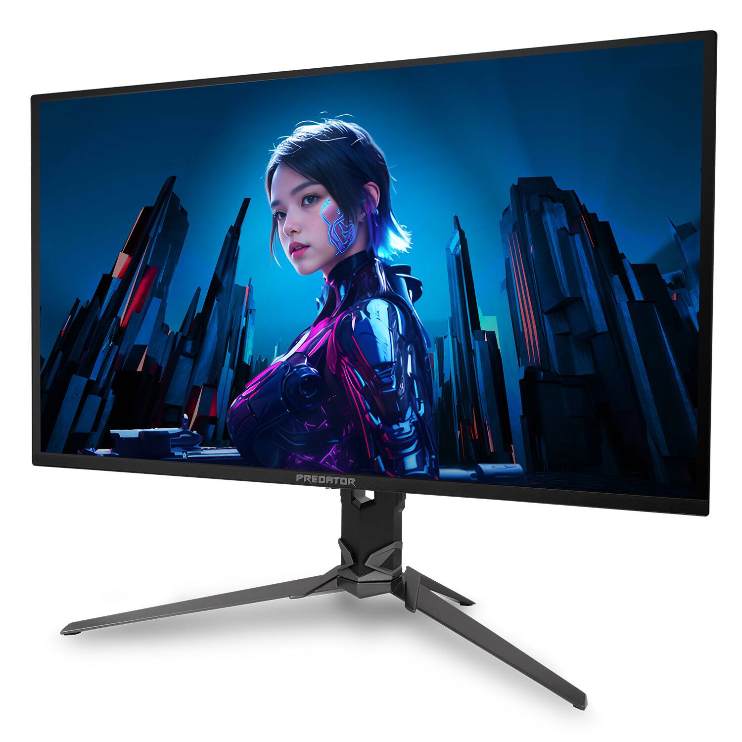 Alt View 4. Acer - Predator X32 31.5” OLED 4K UHD 240Hz 0.03ms FreeSync Premium Pro Gaming Monitor (Display Port, HDMI) - Black.