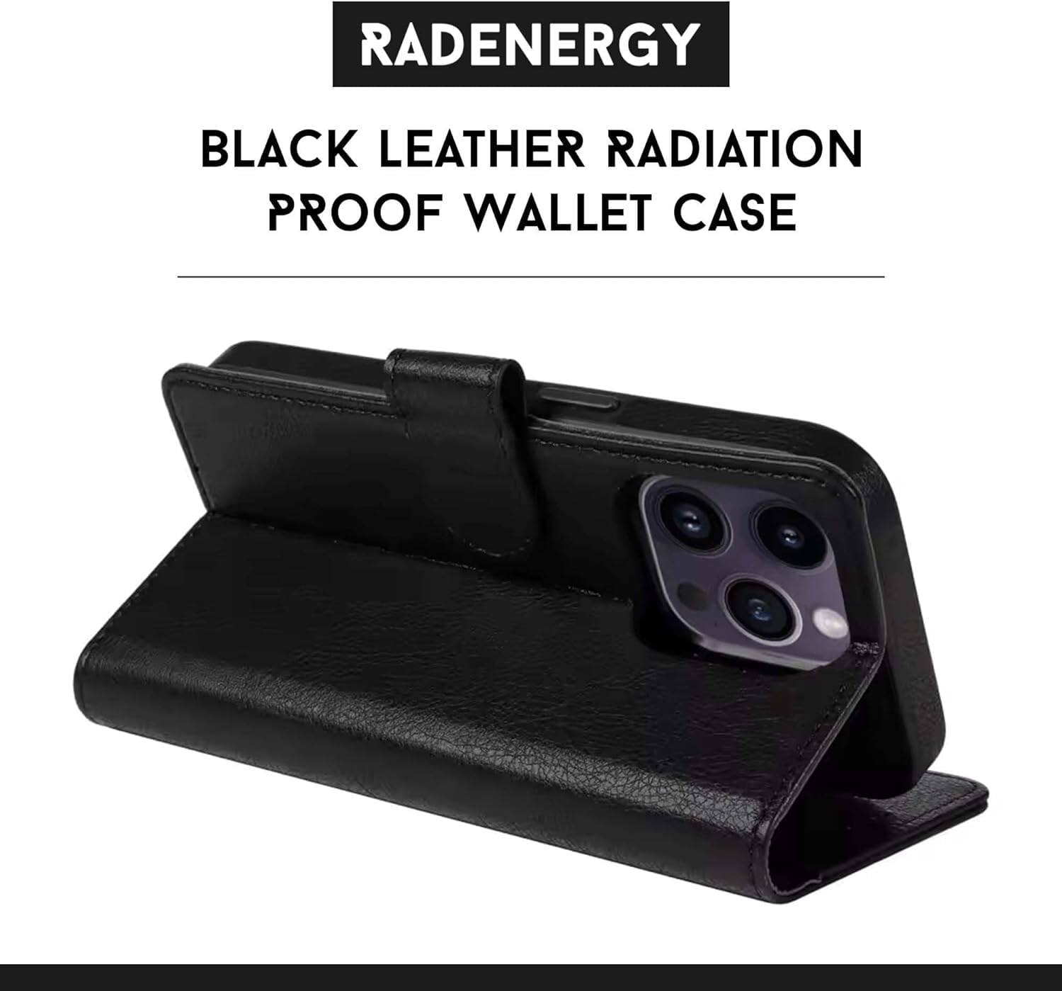 RADENERGY BLACK LEATHER PROOF WALLET CASE