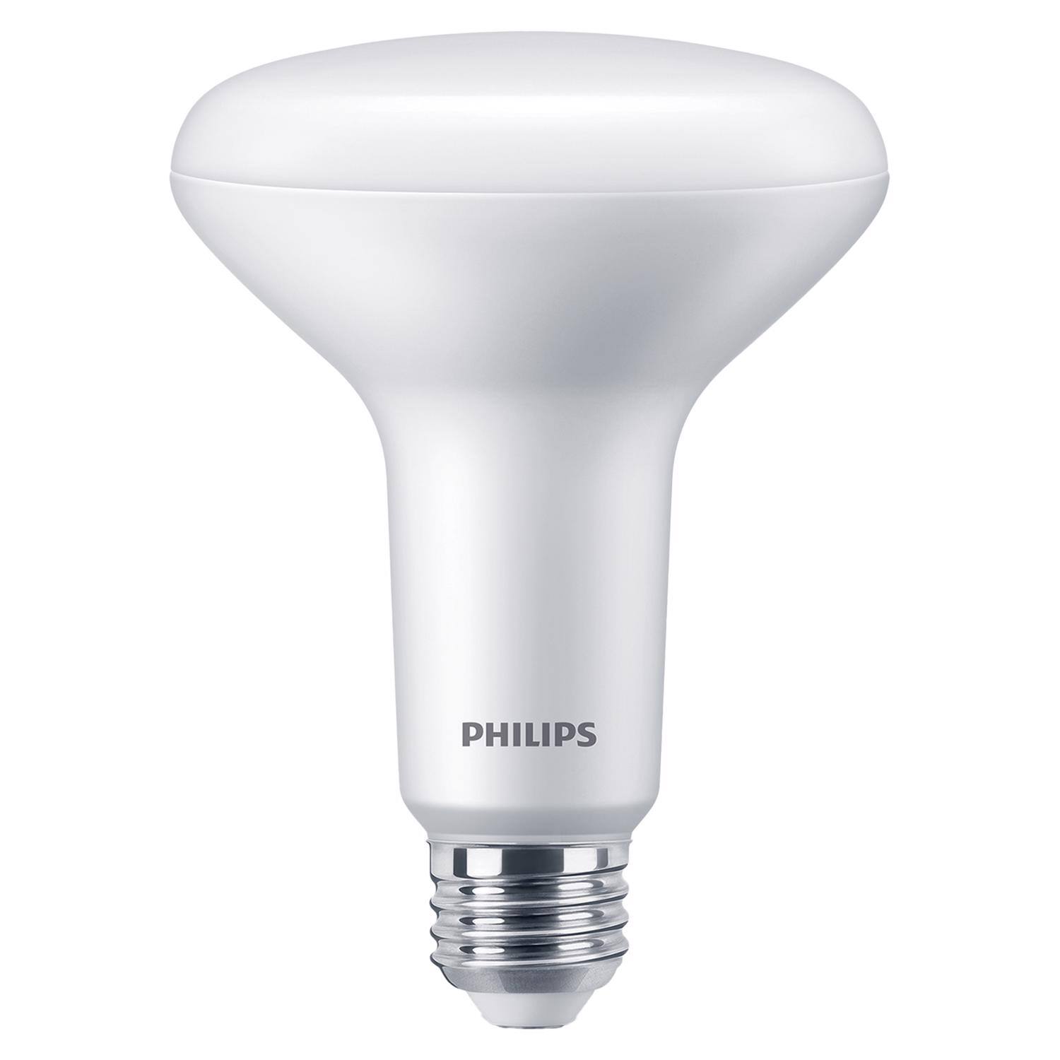 Angle. Philips - Philips BR30 E26 (Medium) LED Floodlight Bulb Soft White 100 Watt Equivalence 1 pk.