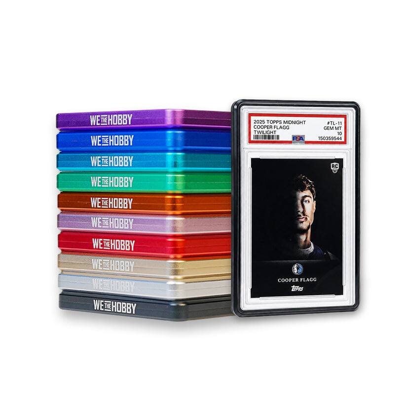 WeTheHobby Aluminum SHARKTOOTH Graded Card Case for PSA 35PT - Black - Black