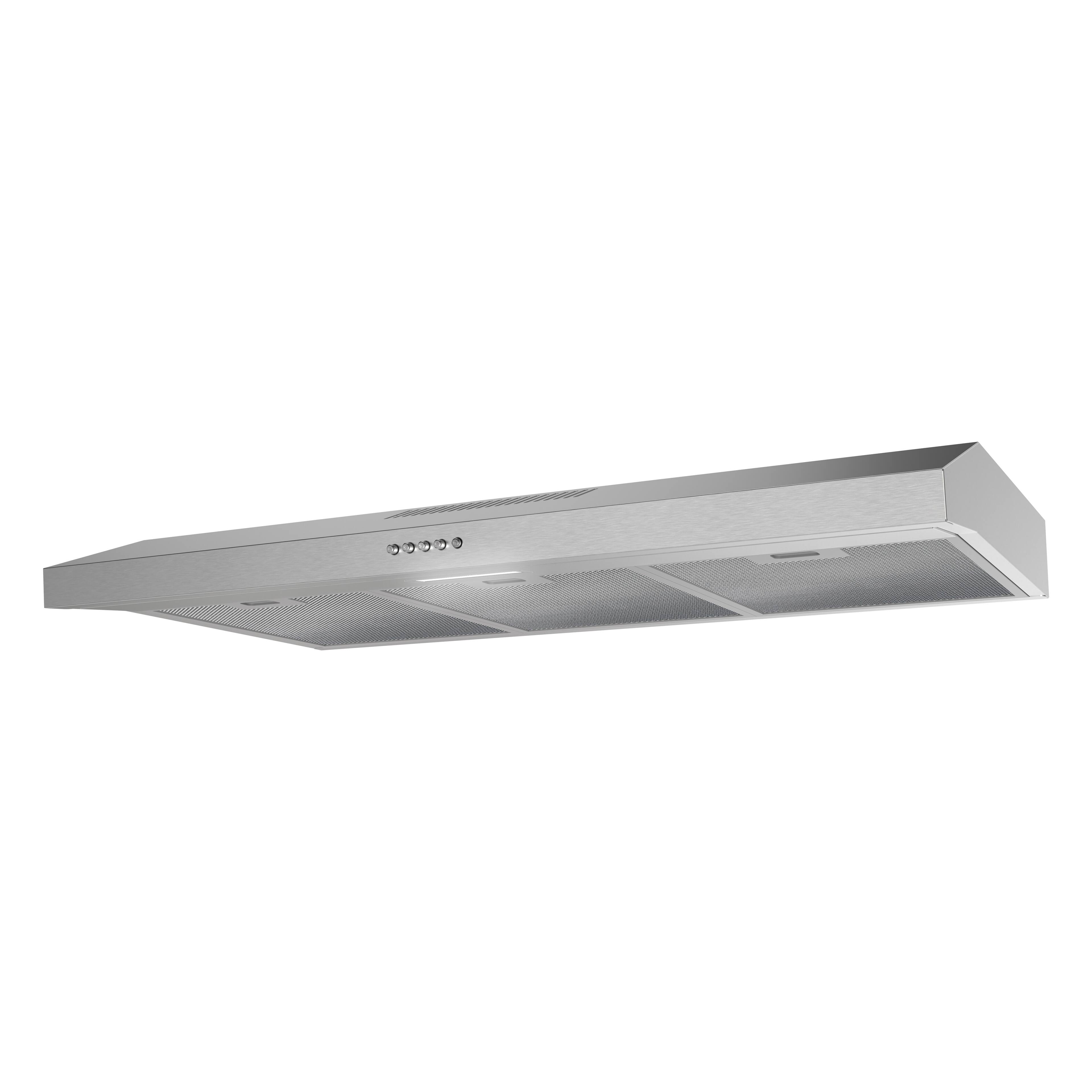 Alt View 2. Streamline - 36 in. Grosetto Convertible Undermount 80 CFM Range Hood, Mesh Filters, Push Button Control, LED Light - Brushed Stainless Steel.