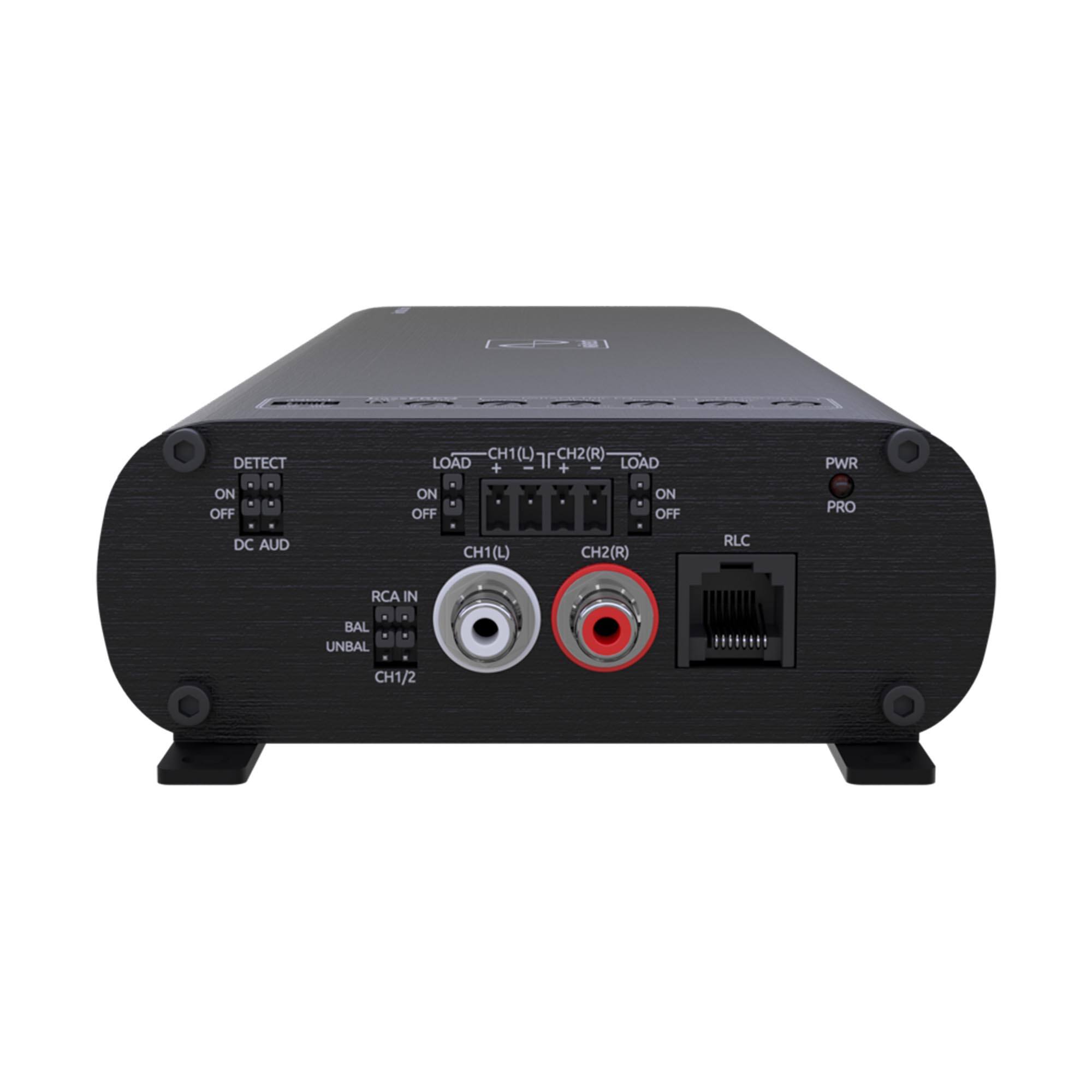 DETECT  
CH1(L)  
CH2(R)  
LOAD  
PWR  
PRO  
DC AUD  
RCA IN  
BAL UNBAL  
CH1/2