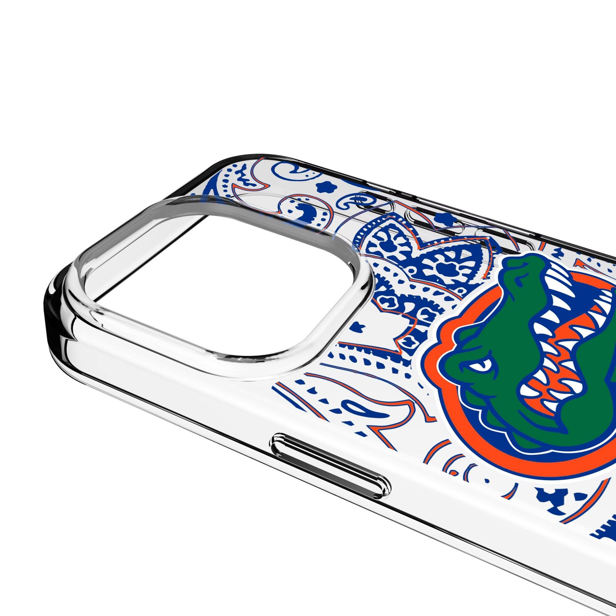 Alt View 2. Keyscaper - Florida Gators Paisley iPhone Clear Case - 15 Pro Max - Multicolor.