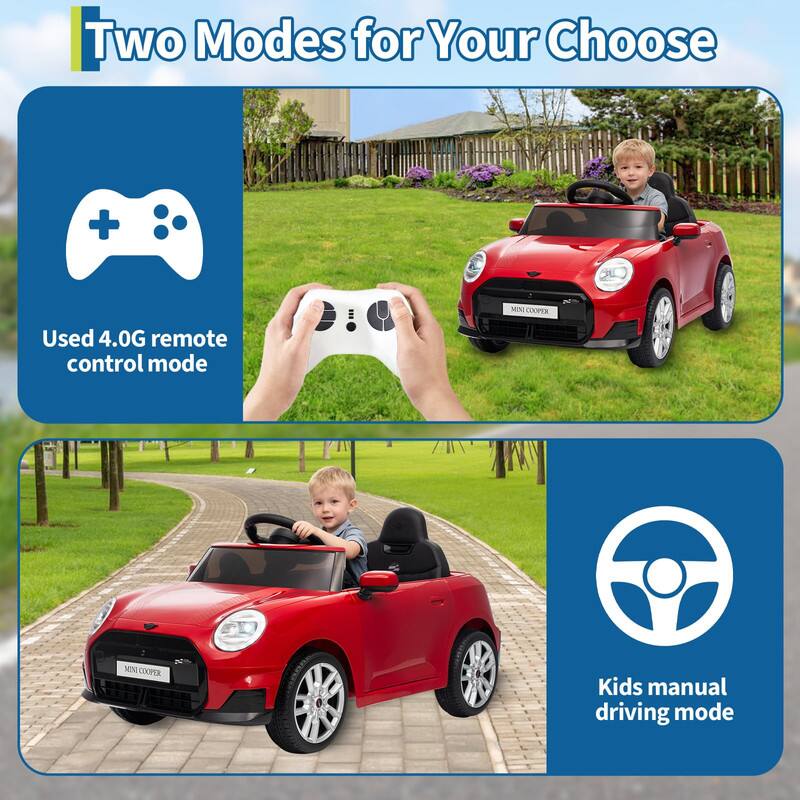 Two Modes for Your Choose

Used 4.0G remote control mode

Kids manual driving mode