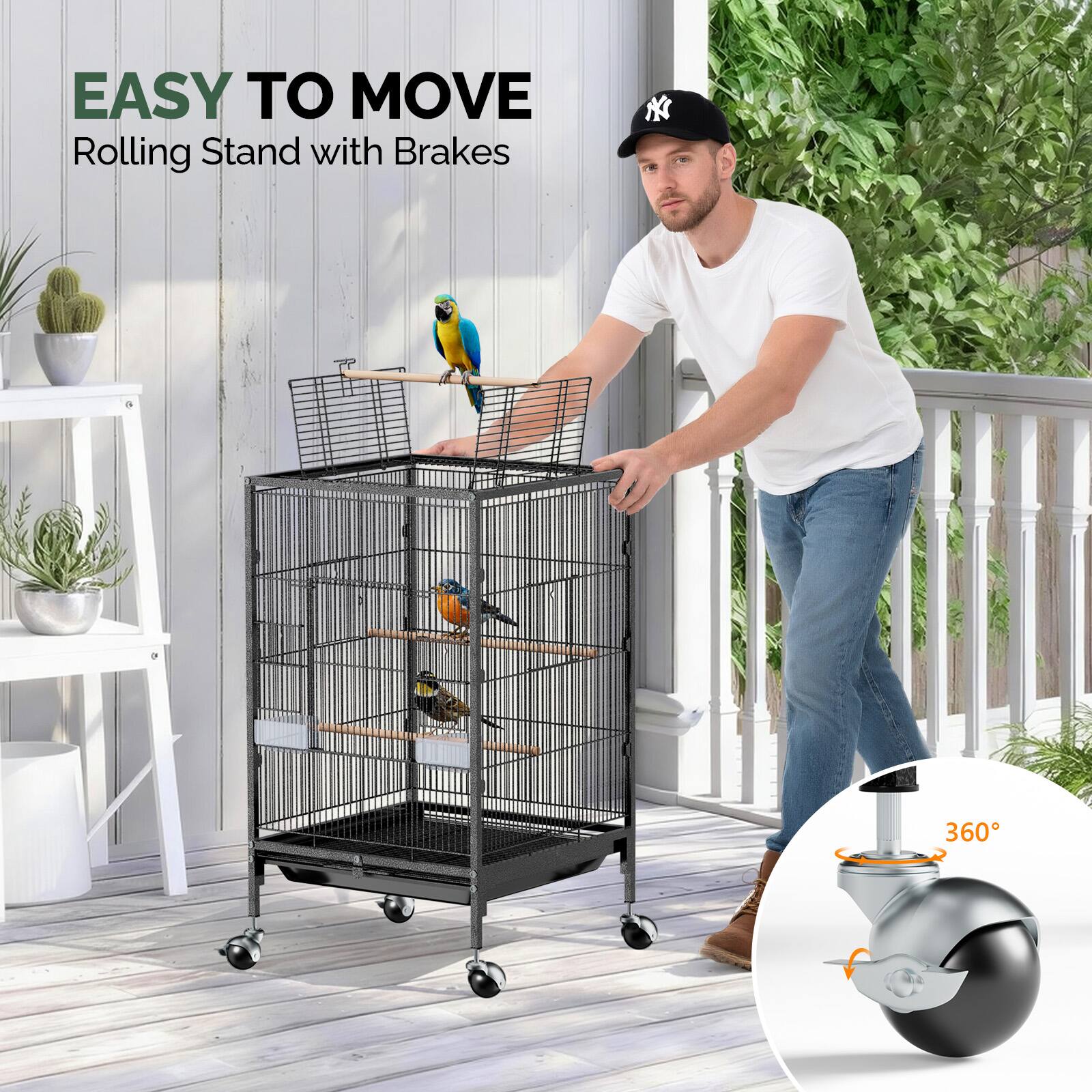 EASY TO MOVE  
Rolling Stand with Brakes