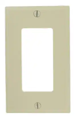 Leviton - 1-Gang Decora/GFCI Device Wallplate, Standard Size, Thermoplastic Nylon, Device Mount - White