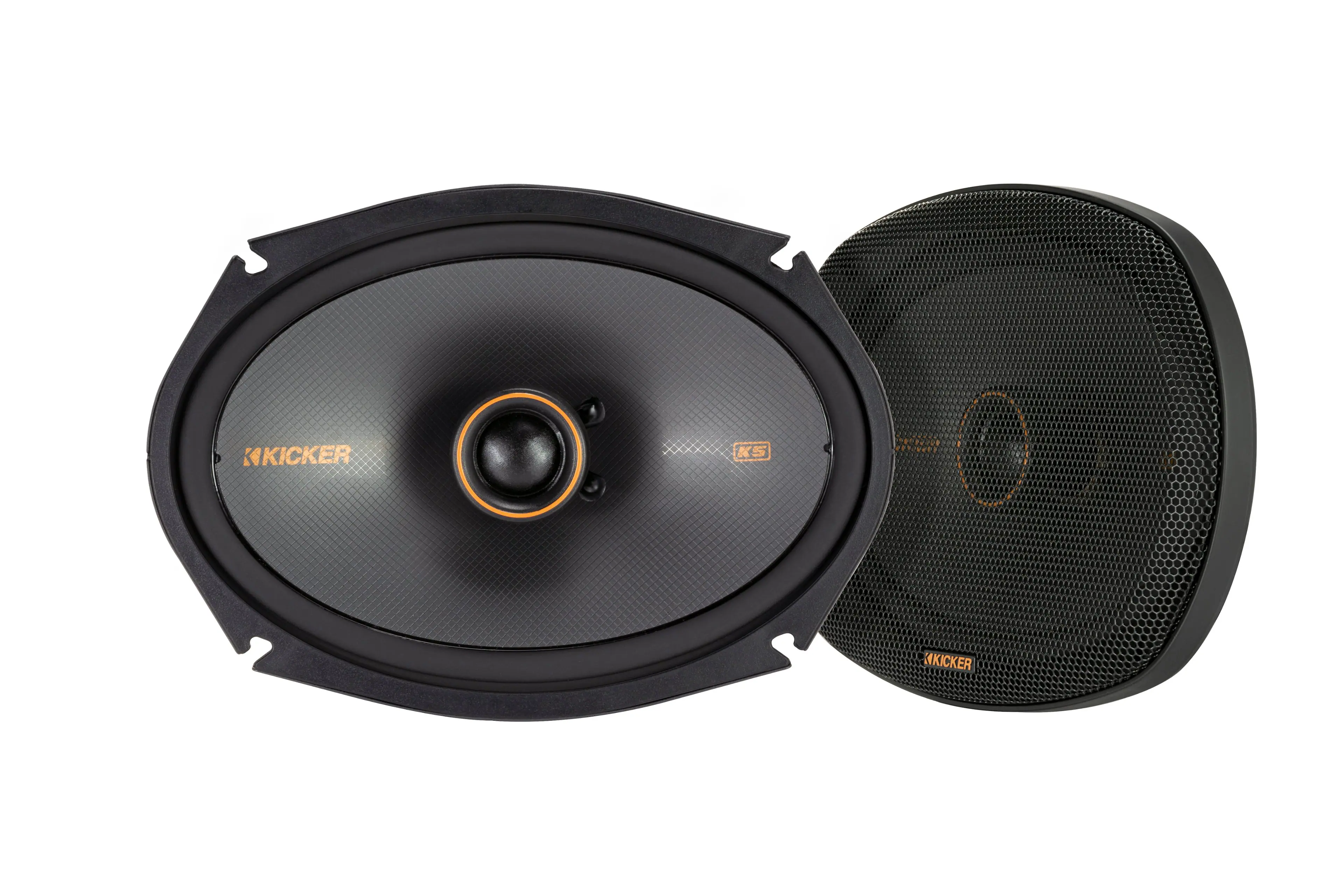 KICKER - KS Series 6" x 9" 2-Way Car Speakers (Pair) - Black