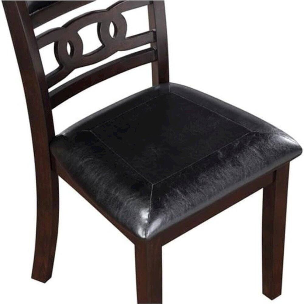 Alt View 1. FurniFact - Solid Wood Dining Chairs Set of 2 Contemporary Ebony Black - Black.