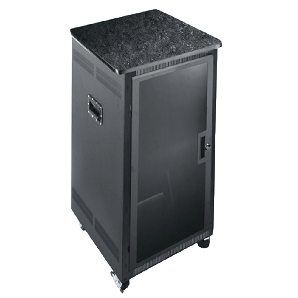 Angle. Middle Atlantic - PTRK-2726MDK (PTRK-2726 W/PLEXI DR,TOP) - Black.