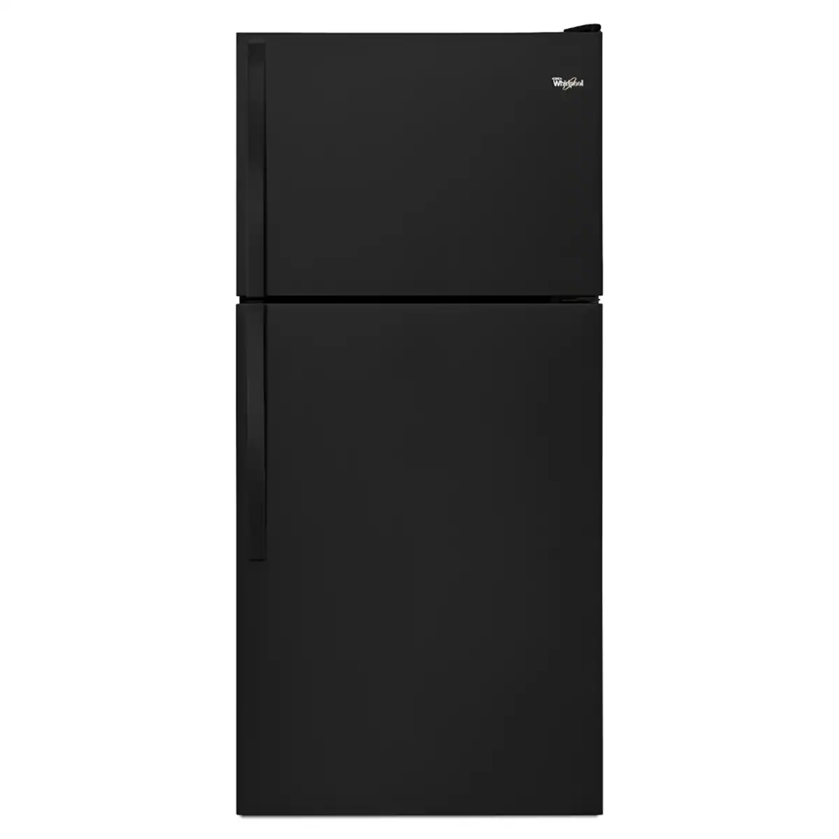 Front. Whirlpool - Whirlpool - 18.2 Cu. Ft. Top-Freezer Refrigerator - Black - Black.