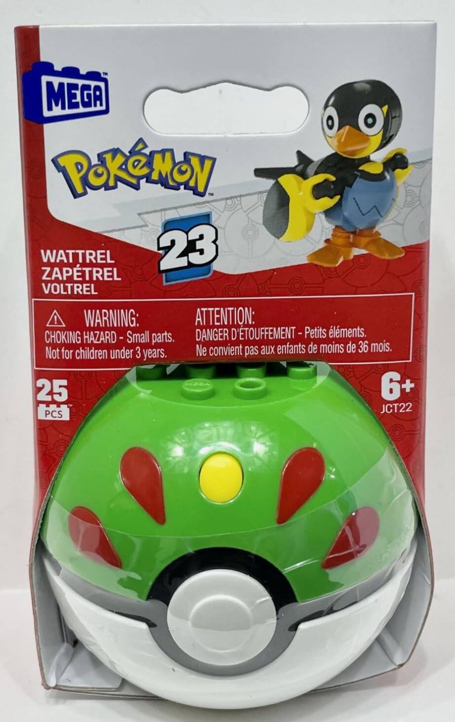 MEGA Pokémon WATTREL ZAPTREL 23 VOLTREL

WARNING: CHOKING HAZARD - Small parts. Not for children under 3 years.

ATTENTION: DANGER D'ÉTOUFFEMENT - Petits éléments. Ne convient pas aux enfants de moins de 36 mois.

25 PCS

6+ JCT22