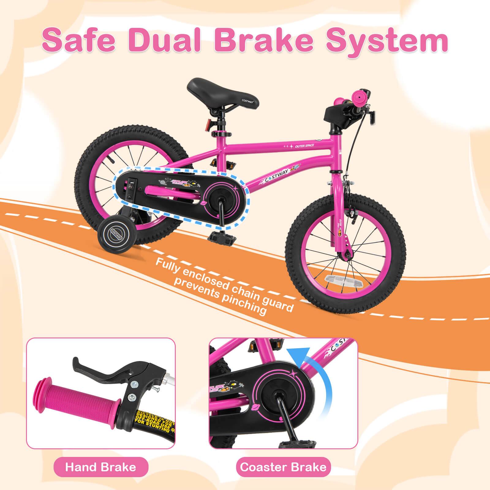 Safe Dual Brake System

Fully enclosed chain guard prevents pinching

Hand Brake

Coaster Brake