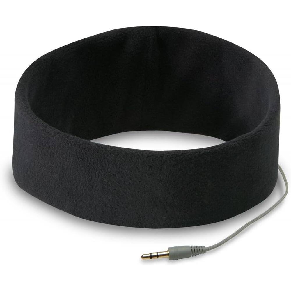 Front. MOSZAR LLC - SleepPhones Classic Sleep Headphones – Fleece, Corded, Midnight Black.