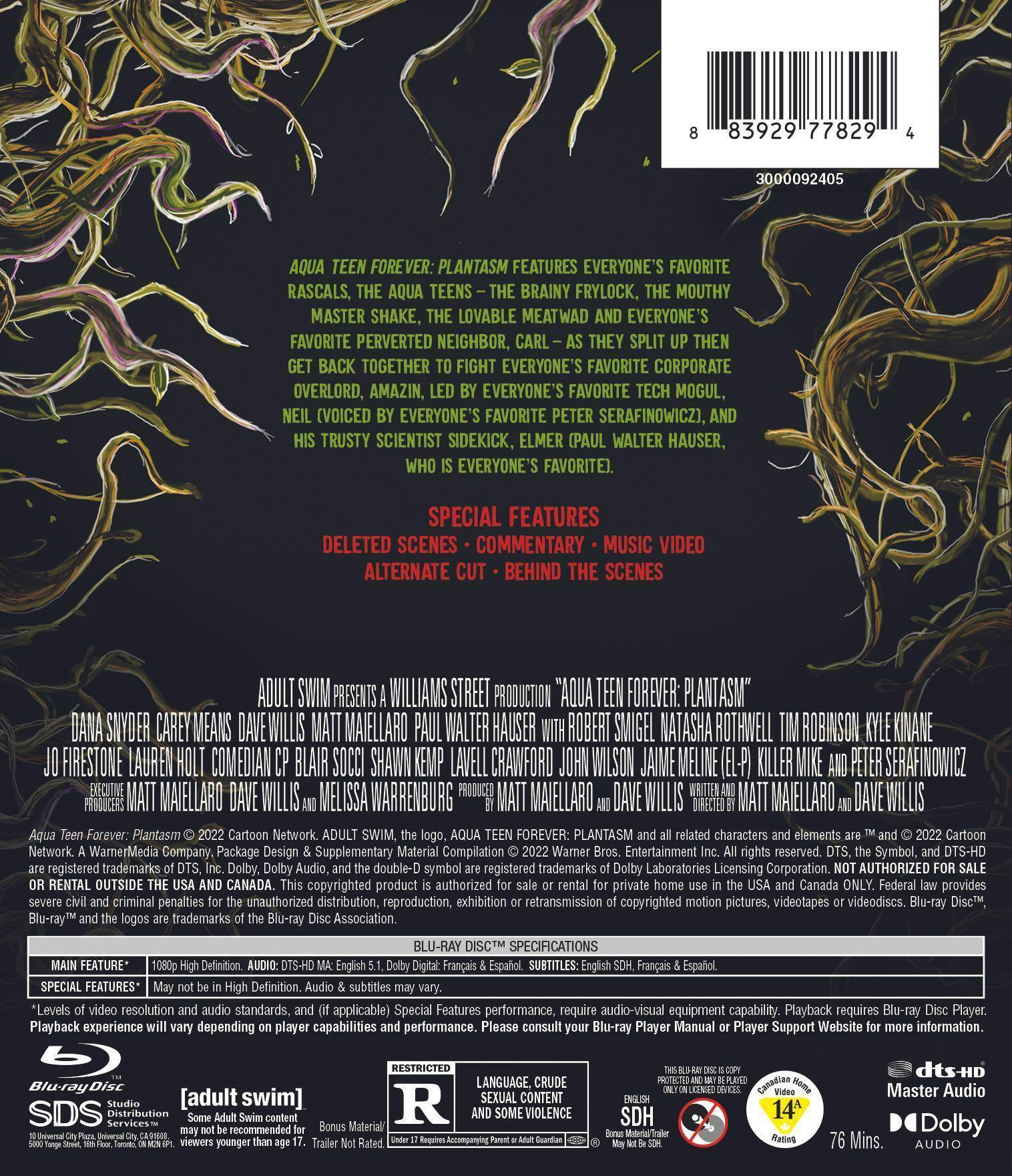 Back. Aqua Teen Forever: Plantasm (Blu-ray) [Blu-ray].