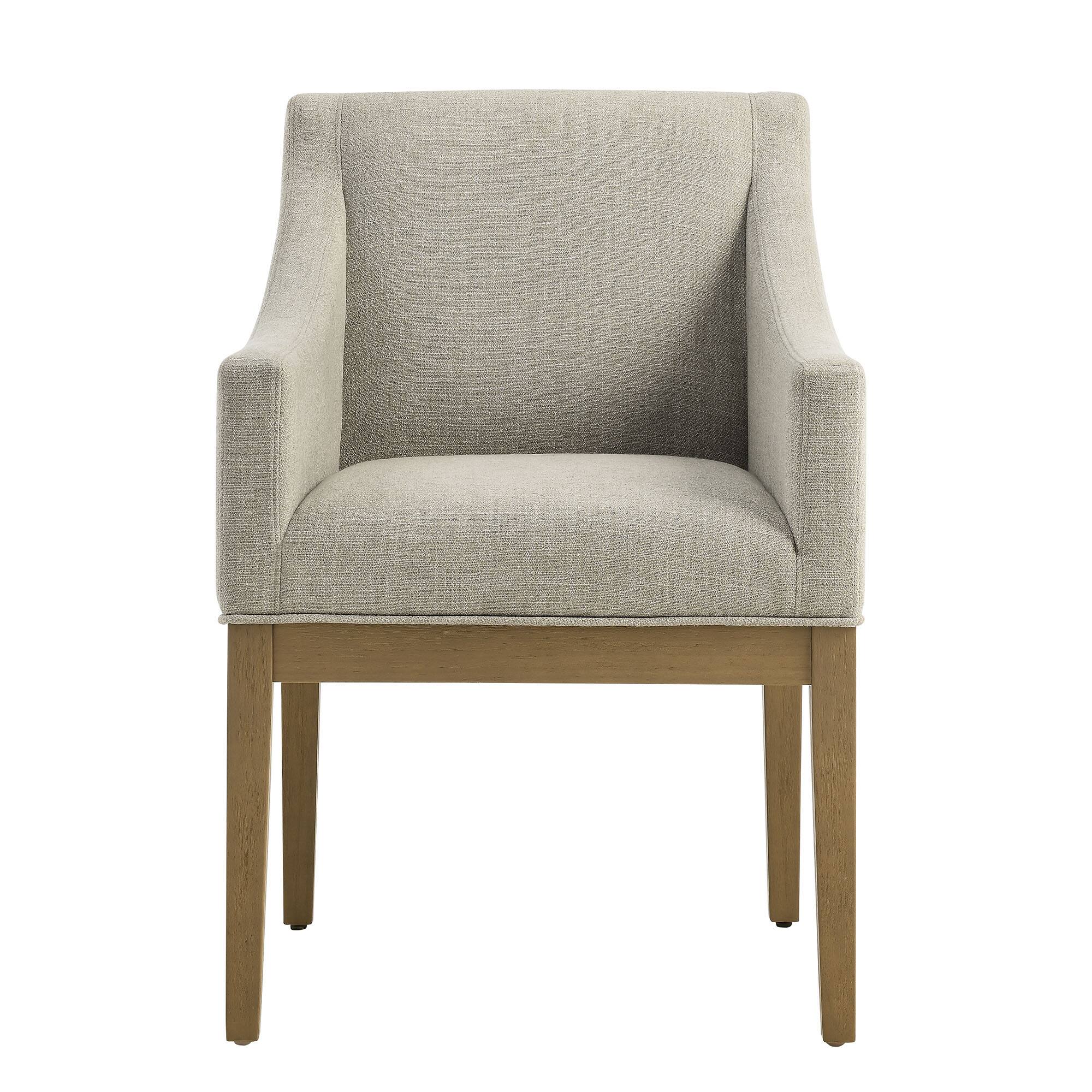 Alt View 2. Modway - Alton Fabric Upholstered Dining Armchair by Modway - Linen Natural.