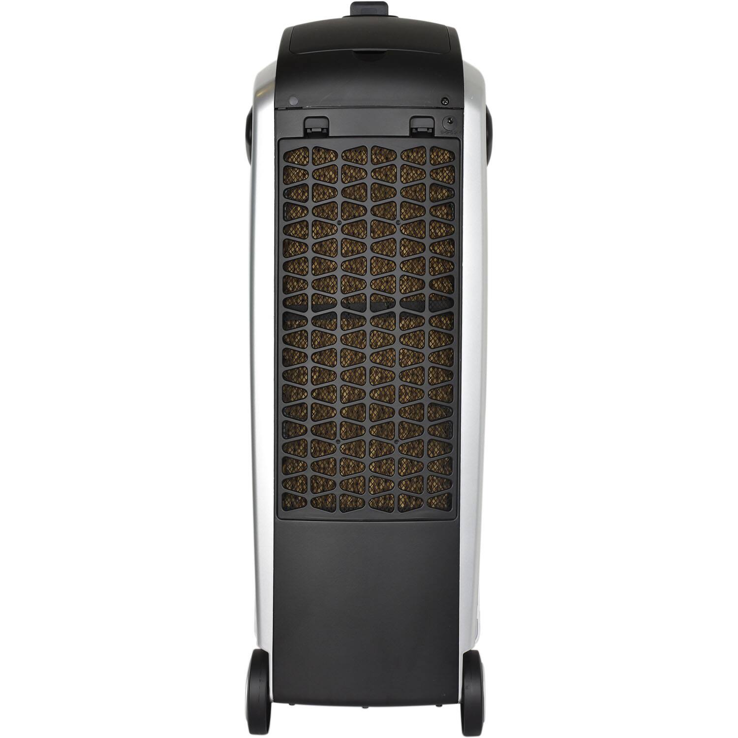 Alt View 11. Quilo - 211 CFM Indoor Portable Tower Fan with Evaporative Cooling - Black/Silver.