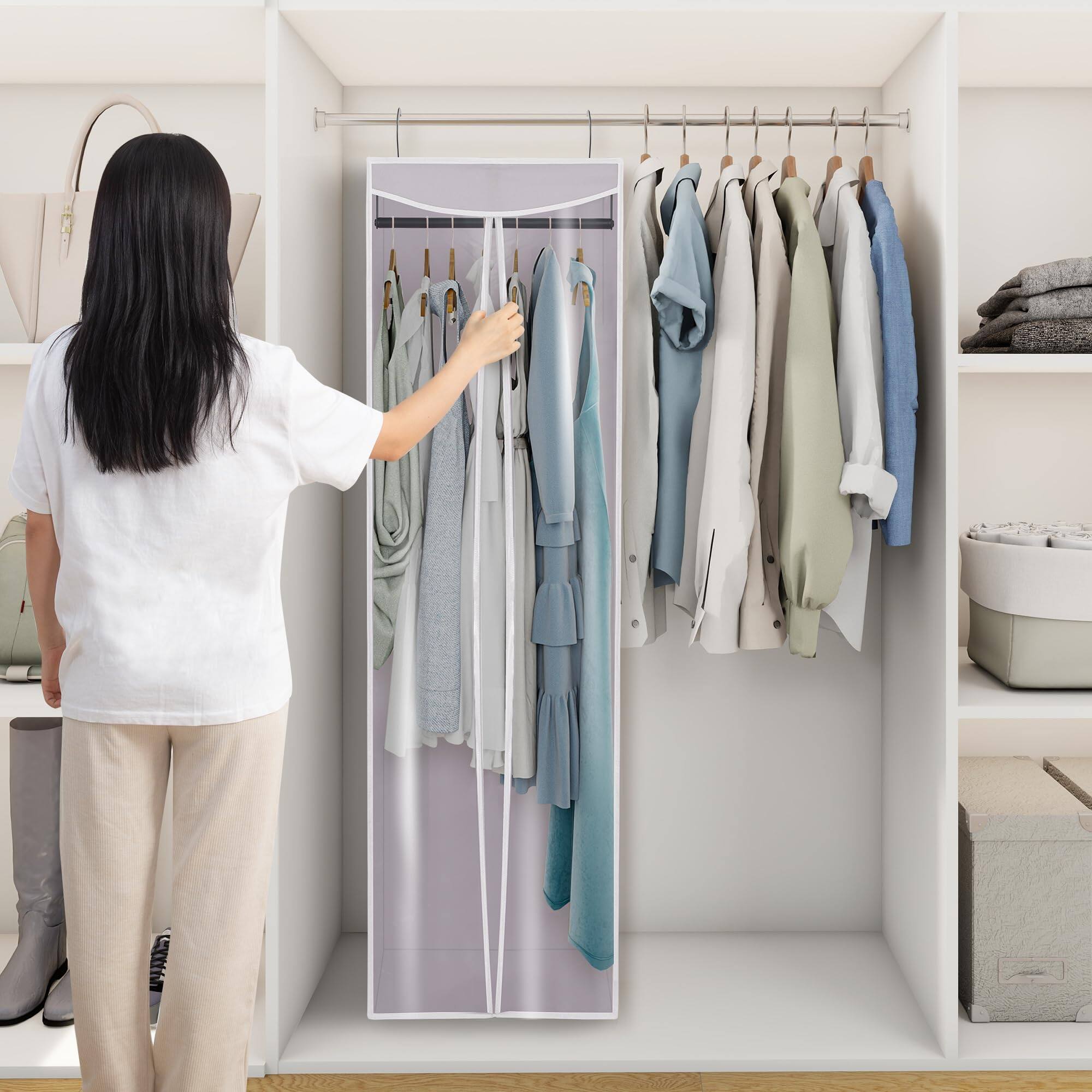 NICHOLAS KLEIN Garment Bags For Hanging Clothes Long Cover With ...