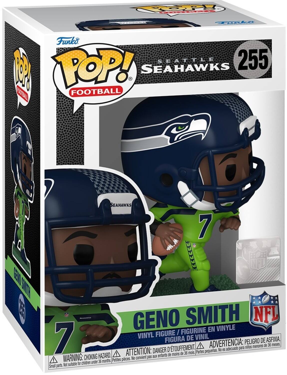 TOOPY Tale Funko M POP! SEAHAWKS SEATTLE 255 H FOOTBALL FOOTBALL E0 SLTR 15A SEAHAWKS 7 UUUYYY NFL GENO SMITH NFL FIGURINE EN VINYLE VINYL FIGURE / 7 FIGURA DE VINIL DE ASFIXIA. ADVERTENCIA: PELIGRO DE ASFIXIA. ATTENTION: DANGER D'ÉTOUFFEMENT. Partes pequeñas. No es adecuado para niños menores de 36 meses. WARNING: CHOKING HAZARD. Small parts. Not suitable for children under 36 months. Petites pièces. Ne convient pas aux enfants de moins de 36 mois.