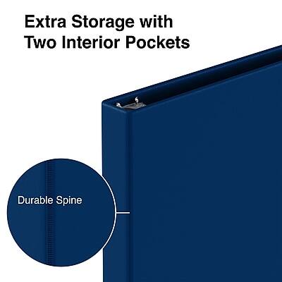Extra Storage with Two Interior Pockets  
Durable Spine