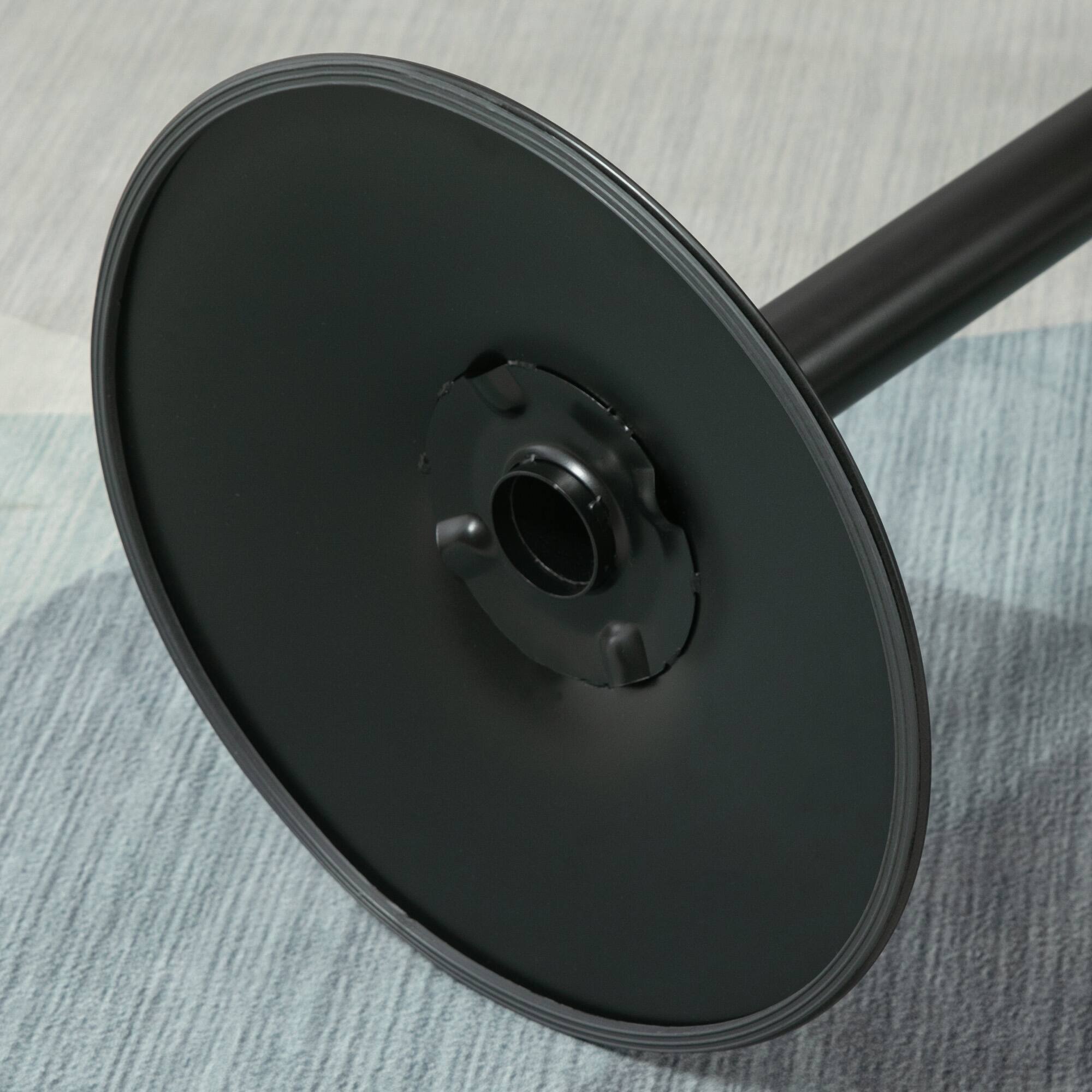 Alt View 8. Homcom - 42" H Bar Height Round Bar Table, Rustic Industrial Pub Table, Elm Wood Top Bistro Table with Metal Base - Black, Brown.