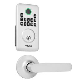 VEVOR - Keyless Entry Door Lock with Handle Set, Electronic Keypad Deadbolt with Lever Handles, Pioneering Easy-Grip Design - Silver