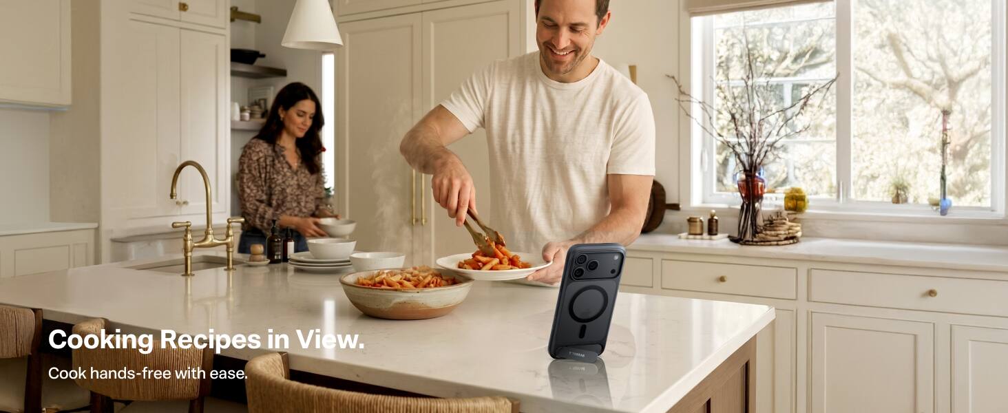 Cooking Recipes in View.  
Cook hands-free with ease.