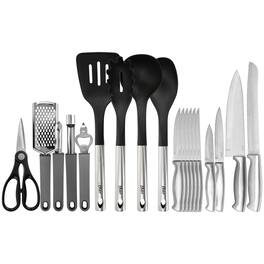 Oster - 19 Piece Nylon and Stainless Steel Kitchen Tool and Utensil Set - Silver