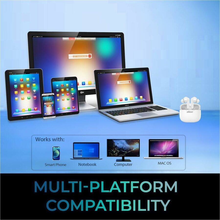 5K 11:45

Works with: Smart Phone Notebook Computer MAC OS

MULTI-PLATFORM COMPATIBILITY