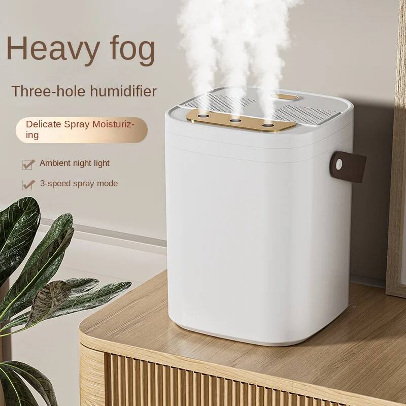 Heavy fog  
Three-hole humidifier  
Delicate Spray Moisturizing  
Ambient night light  
3-speed spray mode