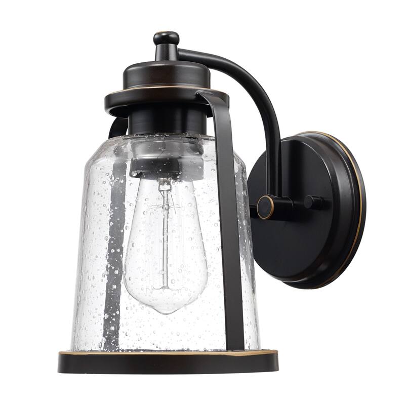Angle. Globe Electric - Globe Electric Vintage 1-Light Oil Rubbed Bronze Roth Wall Sconce.