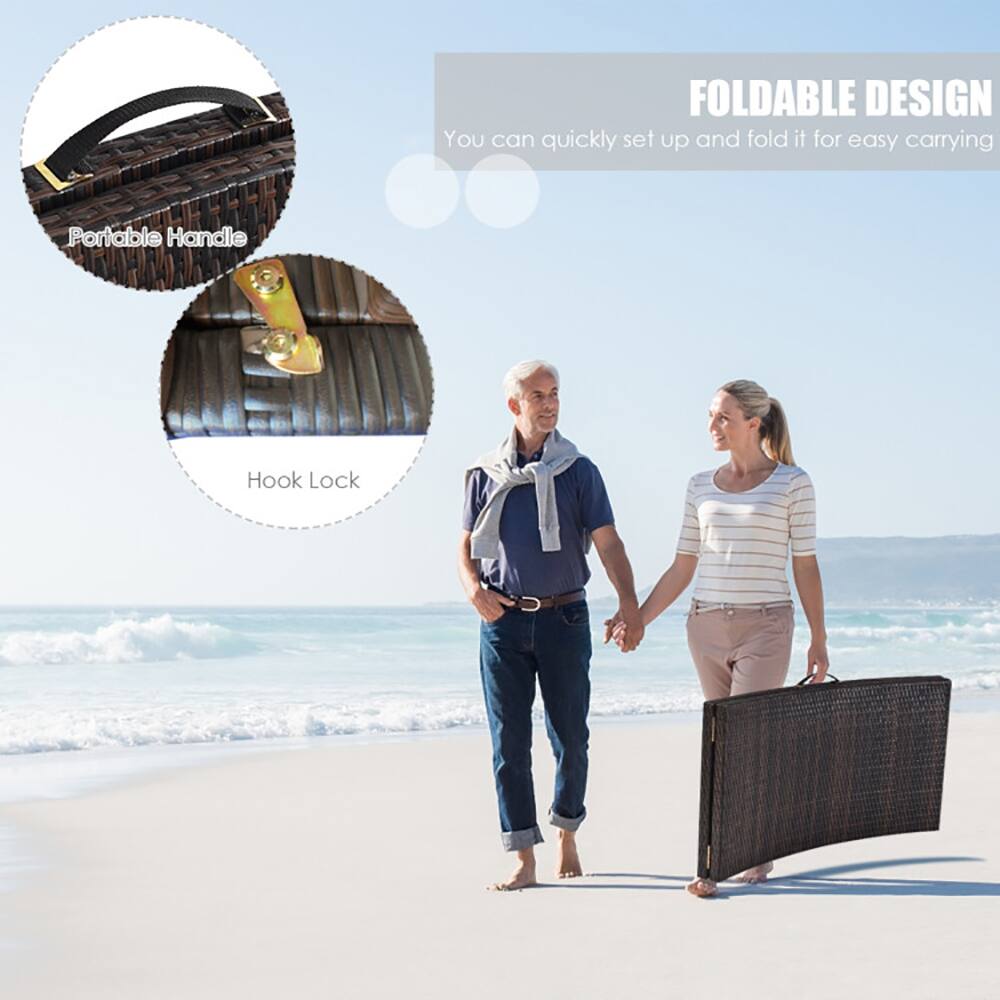 FOLDABLE DESIGN  
You can quickly set up and fold it for easy carrying  

Portable Handle  
Hook Lock