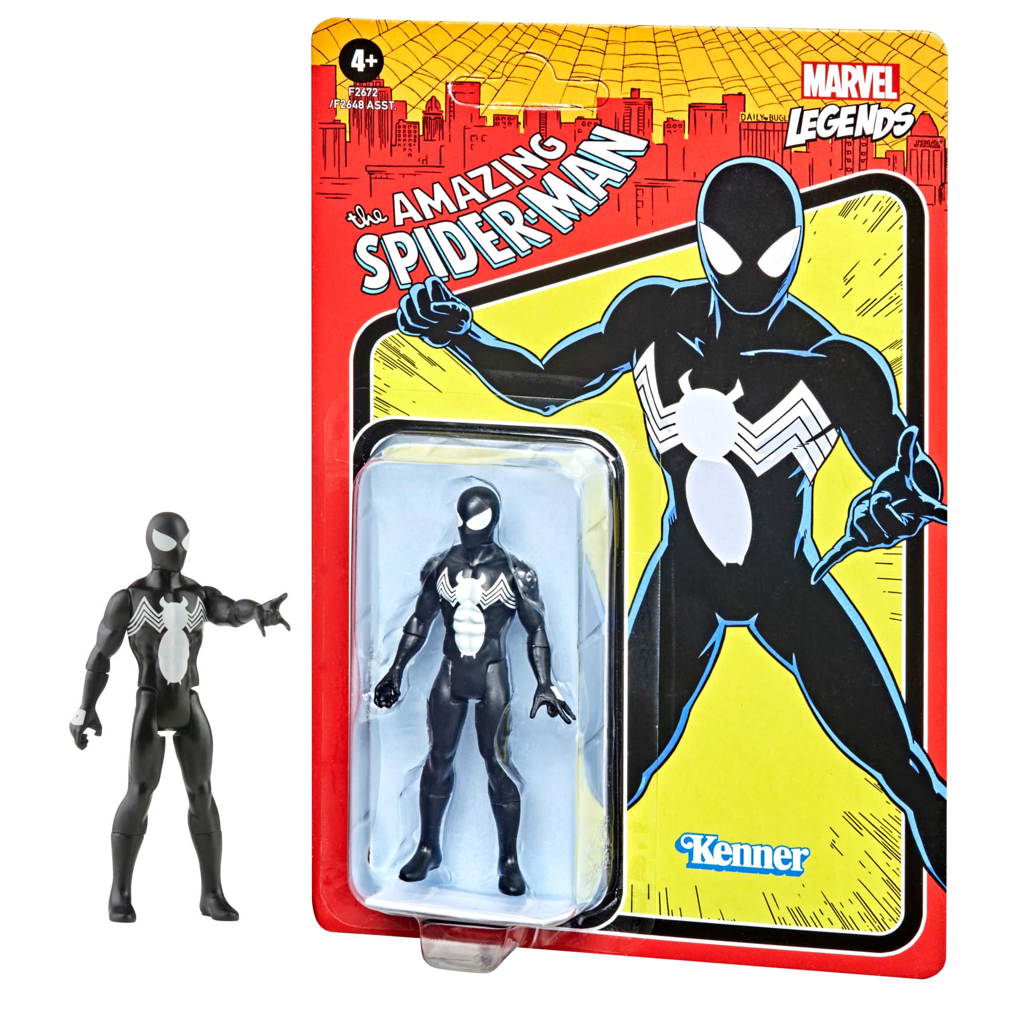Front. Hasbro - Marvel Legends Retro 375 Symbiote Spider-Man.